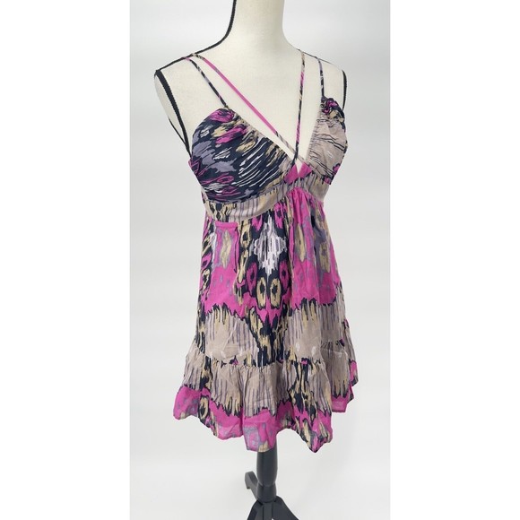 BCBG Max Azria A-Line Dress Women's Size Small Colorful Mini Dress - Picture 8 of 14